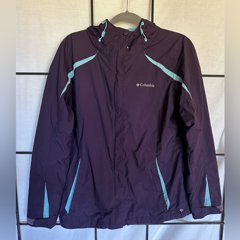 Columbia Sportswear Interchange Purple rain jacket, womens size L